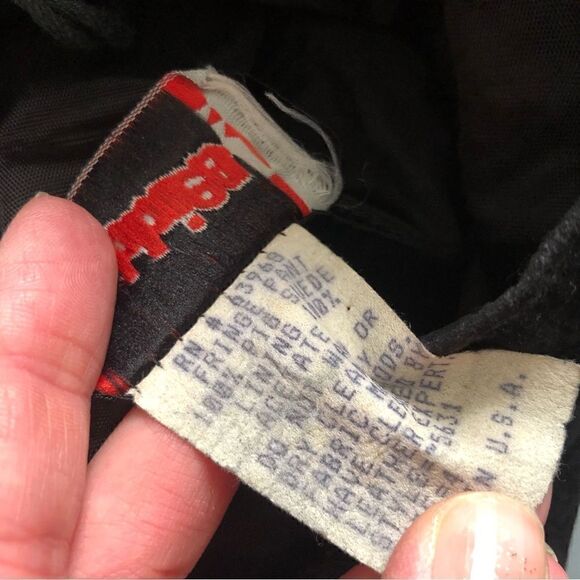 Vintage suede leather black fringe motorcycle pants size 4 - Picture 7 of 7